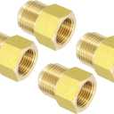 PATIKIL 1/2 Inch Female Flare x 5/8 Inch Male Flare Connectors, 3pcs SAE 45 Degree Brass Adapters Pipe Fitting for Air Gas Line Refrigeration HVAC