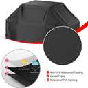 BBQ Grill Cover, Waterproof, Weather Resistant, Rip-Proof, Anti-UV, Fade Resistant, with Hook-and-Loop Straps, Gas Grill Cover for Most Grills, 55 inch, Black