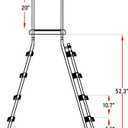 SWIMLINE HYDROTOOLS 5-Step A-Frame Pool Ladder, White & Blue - Fits Above Ground Pools with 48" to 52" Side Walls, With Handrails & Inside Barrier, 275 lb Weight Capacity