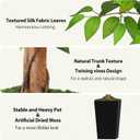 5ft Ficus Artificial Tree with 3 Natural Curved Trunks, 60" Tall Lush Faux Tree for Home Decor Indoor, Green Lifelike Fake Ficus Tree with Black Planter Pot