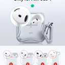 ESR for AirPods 4 Case, Compatible with AirPods 4th Generation Case (2024), Compatible with MagSafe, Powerful Drop Protection, Magnetic Lid, Cyber Series, Desert Titanium,Gray