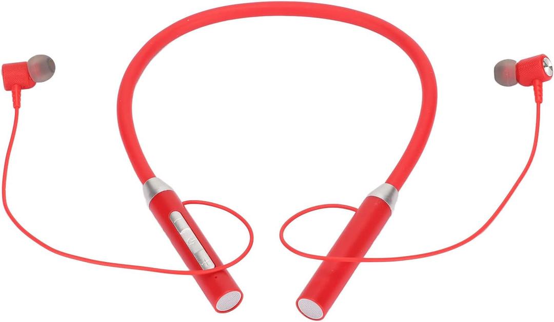 Neckband Bluetooth Headphones, Cordless Earbuds, IPX5 Magnetic Earphone, 8Hrs Long Playtime, for Home, Traveling, Outdoor, Business Trips (Red)