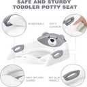 Potty Training Seat with Step Stool Ladder, Toddler Toilet Seat for Boys Girls, Adjustable 6 Heights Fits Round & Elongated Toilets, Anti-Slip Pads & Leak-Proof Guard