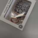 Inesore with Safety Lock for AirPods 4 Case,Clear Floral Cute AirPod 4th Generation Case for Women Girly with Cleaner Kit and Keychain-Black+Gold Leopard Print