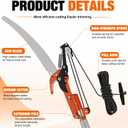 LAANPOLE 26FT Reach Tree Trimmer, Manual Pole Saw with 5-20FT Extension Pole, Tree Pruner Extendable for High Tree Branch Trimming Pruning Cutting