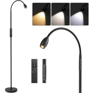Reading Floor Lamp, 72" Tall LED Lamp with Flexible Gooseneck, Dimmable Zoomable Spotlight, Adjustable Color Beam Standing Lamp, Touch & Remote Control, Task Craft Bedroom Living Room, Matte Black Reading Floor Lamp, 72" Tall LED Lamp with Flexible Gooseneck, Dimmable Zoomable Spotlight, Adjustable Color Beam Standing Lamp, Touch & Remote Control, Task Craft Bedroom Living Room, Matte Black