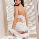Avidlove Womens Underwear Sexy Boyshorts Panties Lace Full Coverage Boxer Briefs with Criss Cross Back (White, S)
