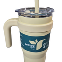 Reduce 24 oz Stainless Steel Tumbler with Handle - Dual-Wall Vacuum Insulated Travel Reduce 24oz Cold1 Vacuum Insulated Stainless Steel Straw Tumbler French Vanilla
, Sweat-Proof Lid & Reusable Straw - Keeps Drinks Cold for 24 Hrs, Fits Cupholders, Dishwasher Safe -Pina Colada