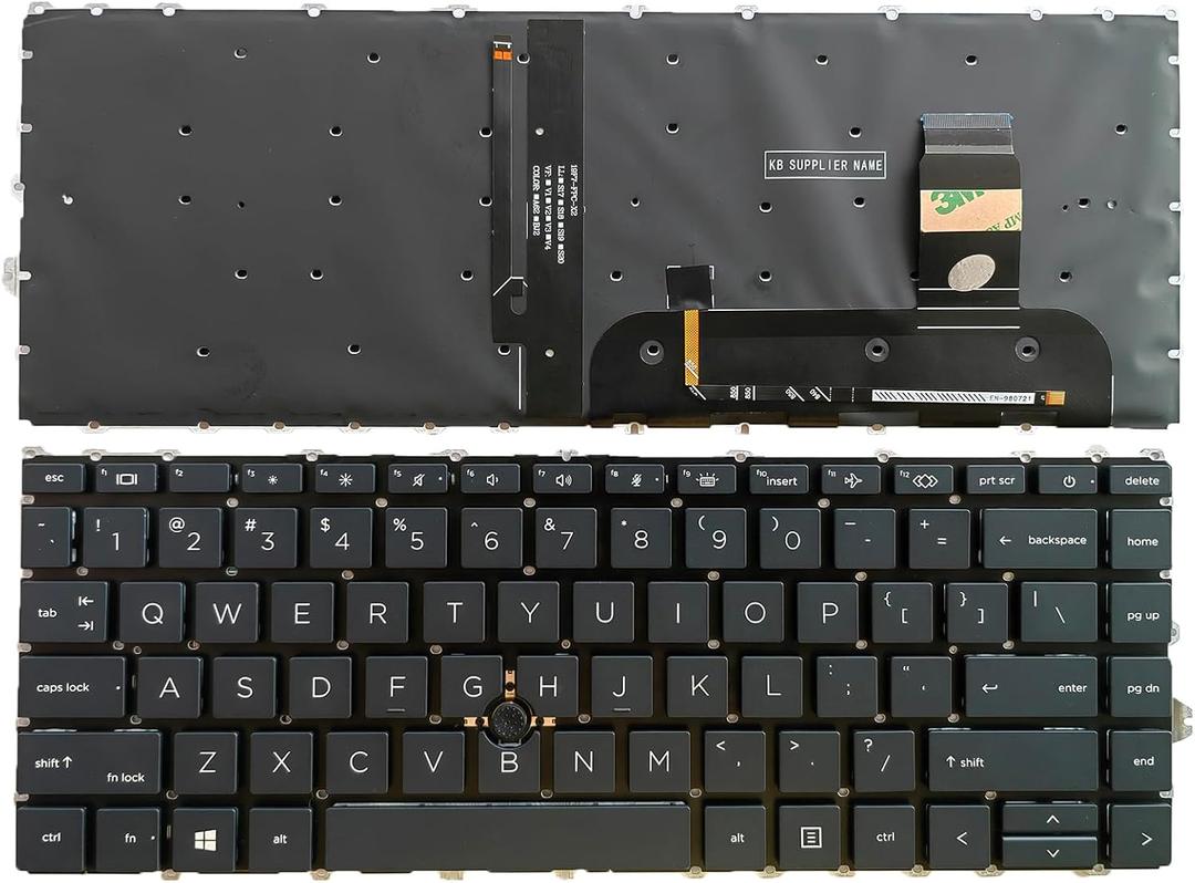 Laptop Replacement US Layout with Pointer and Backlight Keyboard for HP EliteBook 840 G7 840 G8 & EliteBook 845 G7 845 G8, EliteBook 745 G7 745 G8, ZBook Firefly 14 G7 G8