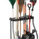 Rubbermaid Garage Tool Tower Rack Easy to Assemble Wheeled Organizes up to 40 Long-Handled Tools/Rakes/ Brooms/Shovles in Home/House/Outdoor/Shed Black