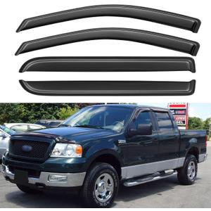 Window Visors Rain Guards for 2004 2005 2006 2007 2008 Ford F150 SuperCrew, Window Vent Wind Shades Deflectors for 06 07 08 Lincoln Mark LT