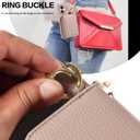 Wallet Case for iPhone 17 6.3 inch with Shoulder Strap Ring Buckle, PU Leather Zipper Flip Organ Purse, Credit Card Holder Stand Cell Phone Cover for i Phone17 i17 17Case Women Men Khaki