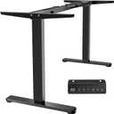VIVO Heavy Duty Dual Motor Electric Sit Stand Desk Frame, 220 lbs Capacity up to 77" x 43" Tops, Memory Controller Height Adjustable Frame Only, Black, DESK-E-200B