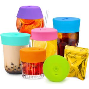Drink Protection Cover | 100% Silicone and Reusable, Perfect for Parties, Bars or Clubs, Fits All Cup Sizes | Stop Worrying About Beverage Safety (6 Colors)