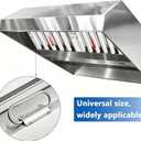 Commercial Hood Filters 19.5 x 24.5 Inch, 430 Stainless Steel Baffle Grease Filters for Restaurant Kitchen Exhaust Hoods, Dishwasher Safe & Flame Shield, Pack of 6