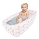 AirSwim Inflatable Baby Bathtub with Built-in Air Pump, Portable Bathtub for Babies 0-5 Years Old, Small Ball Pool, Foldable Bath Tub for Travel, 30.7 x 14.6 Inch (Bear)