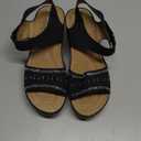 SHIBEVER Wedge Sandals For Women Low: Dressy Summer Sandal - Comfortable Rhinestone Sandals Size 8 In Womens
