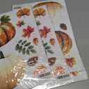 4 x 8 Sheets Fall Pumpkin Window Clings, Autumn Window Stickers Decorations, Large