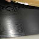 24'' Large Square Wood Ottoman Tray, Black, Classic