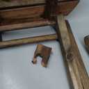 Small Patio Table, Folding Side Table, Accent Table, Wooden Top for Living Room, Bedroom (Square - Walnut - Set 2)