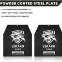 Weighted Vest Plates 9.8"x11" Steel Weight Plates for Vests 5.51/8.81/15.43/20.94 LB Pairs Rust-Proof Powder Coated Workout Inserts for CrossFit Murph Rucking Running Strength Training, universal