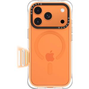 ORNARTO Air Case for iPhone 17 Pro Max Clear | Military-Grade Drop Protection | Camera Control Button | Compatible with MagSafe | Built-in Air Phone Cover - Orange