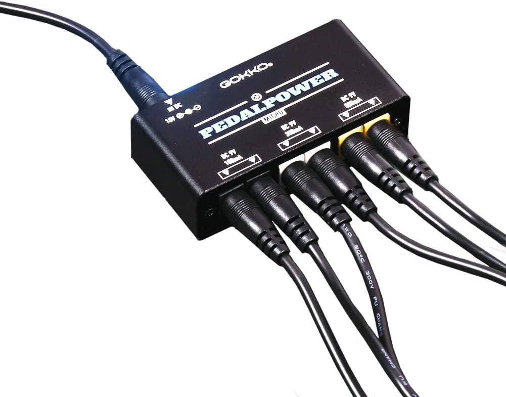 Mini Pedal Power Supply with 6 Outputs (GK-37)