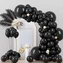 Voircoloria 130pcs Black Balloons Different Sizes 18" 12" 10" 5" Party Latex Balloons for Birthday Graduation Baby Shower Anniversary New Year Holiday Party Decorations
