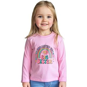 Homie Weekend Big Sister Gifts for Girls Shirts Promoted to Big Sister Announcement Shirt Toddler Long Sleeve Cotton T-Shirt, Size 130/64