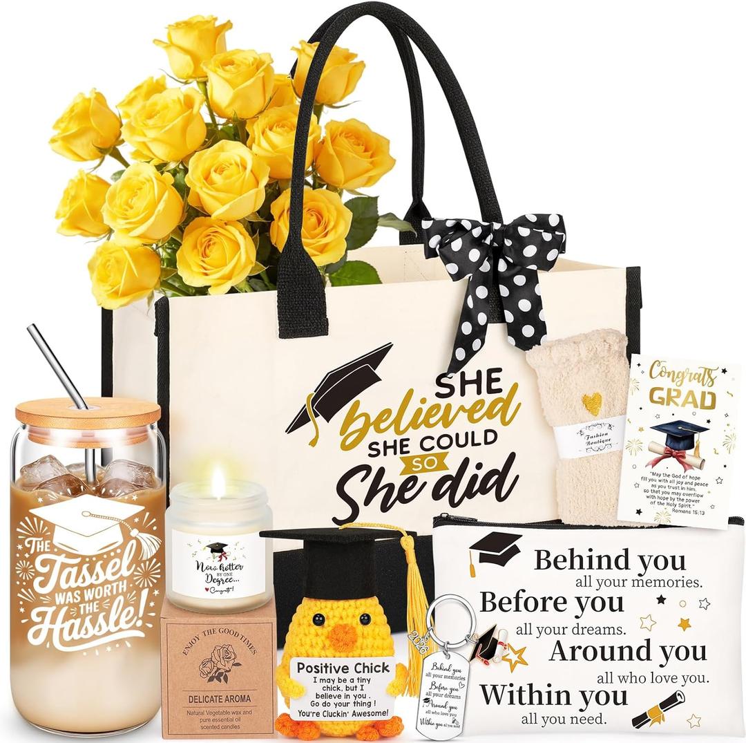 Fortuning's JDS Graduation Gifts for Her 2026, Graduation Gift Box Set, College High School Graduation Present, Ready to Gift Keepsake Box for Daughter, Sister or Best Friend
