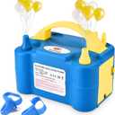 NuLink Electric Portable Dual Nozzle Balloon Blower Pump Inflation for Decoration, Party [110V~120V, 600W, Royal Blue]