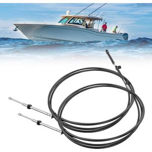 GEN 1 Boat Outboard Throttle and Shift Control Cables, 33C Remote Cable Replacement, Compatible with Mercury, MerCruiser, Mariner, Force Motor Engines, Replace CC179 Series (2PCS) (9FT)