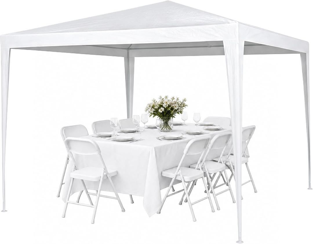 10x10 FT Portable Canopy Tent (Without Sidewalls),White