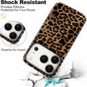 Magnetic for iPhone 17 Pro Max Case Cute Cheetah Print Phone Case, Leopard Print Shockproof Slim TPU and Hard PC Protective Cover Fit for MagSafe Designed for Women Girls, Brown Amber
