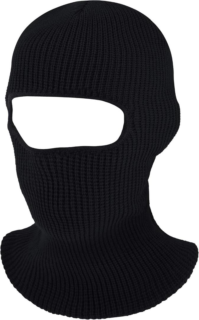 SATINIOR 1 Hole Ski Mask Winter Knitted Balaclava Warm Full Face Mask Windproof Head Cover for Men Women Sports Outdoor