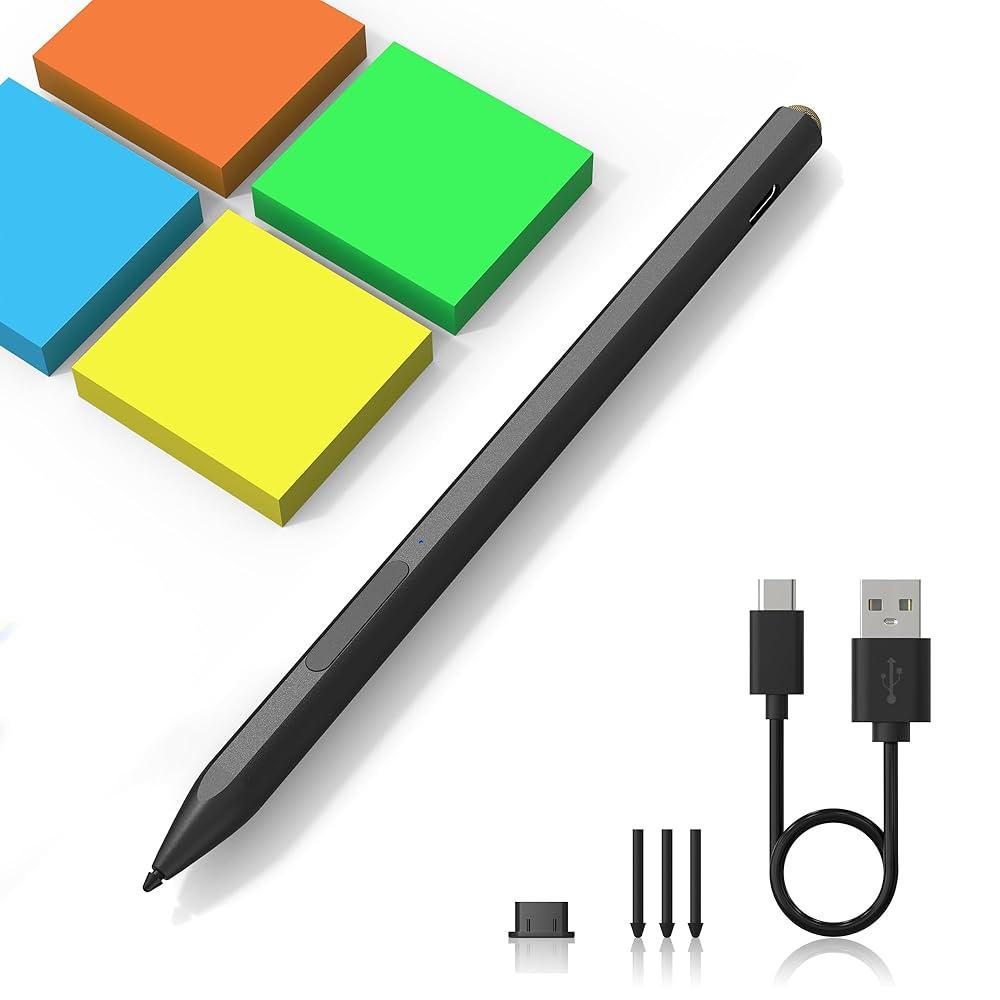 Microsoft Surface Pen - Surface Pro Pen Stylus for Surface Pro 11/9/10/8/X/7/6/5/4/3, USB-C Fast Charge, 4096 Pressure Sensitivity, Palm Rejection Surface Pen for Surface Go 2/3/4/Book/Laptop/Studio