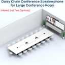 Conference Speaker and Microphone, Bluetooth/USB/Dongle Speakerphone w/ 3+1 Mics, 360° Enhanced Voice Pickup, Noise Reduce, Daisy Chain Compatibility for Large and All Conference Rooms