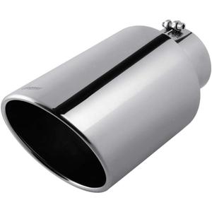 Upower 5" to 8" Diesel Exhaust Tip Universal Trucks Car Chrome 5 In Inlet 8 In Outlet Exhaust Tip 15" Long 5 x 8 x 15 Inch Diesel Tail Pipe Stainless Steel Polished Bolt/Clamp On