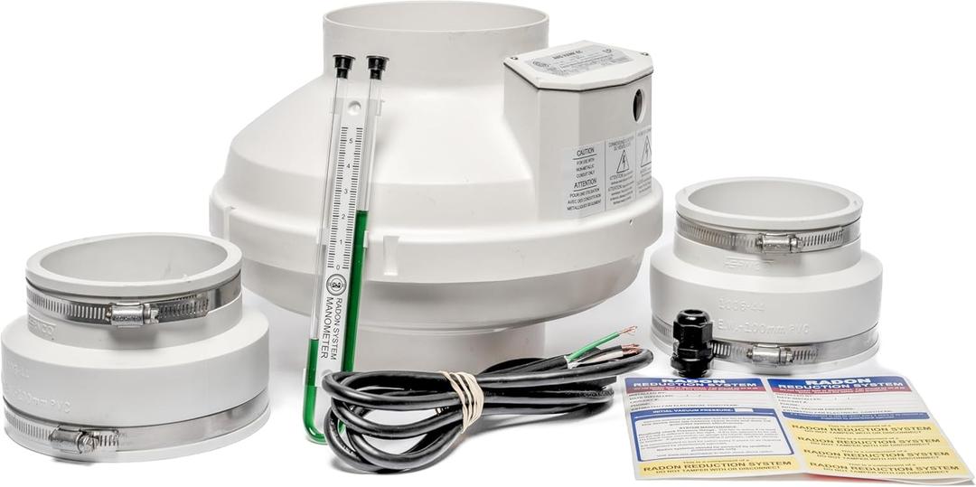 Festa AMG Hawk EC Radon Fan  4 Installation Kit - Quiet and Energy Efficient Radon Mitigation Inline Fans  High Performance 6 Duct Fan
