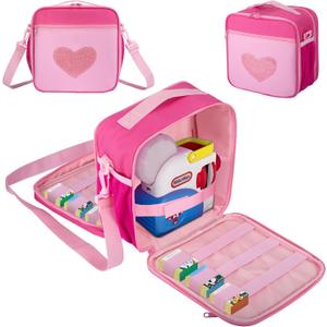 Carrying Case Compatible with Little Tikes Story Dream Machine Starter Set, Portable Toys Bag with Shoulder Strap fits for Little Tikes Projector, Character, Audio Play, Pink (Bag Only)