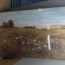  Framed Vintage Landscape Wall Art Cottage Natural Scenery Oil Painting Canvas Prints Country Farmhouse Rustic Fall Decor Aesthetic Pictures for Kitchen Bedroom Living Room Bathroom (3 x 2 ft ,Tree)