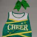 JenPen Cheerleader Costume for Cute Cheerleading Outfit Cheer Uniform for Halloween Dress Up with Accessories (L(7-9year), Green)