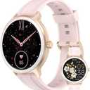 PROTKPETS Smart Watches for Women Men 1.27" HD Fitness Tracker with Heart Rate/Sleep/Step/SpO2 Monitor, IP68 Waterproof Watch for Android iOS (Pink)