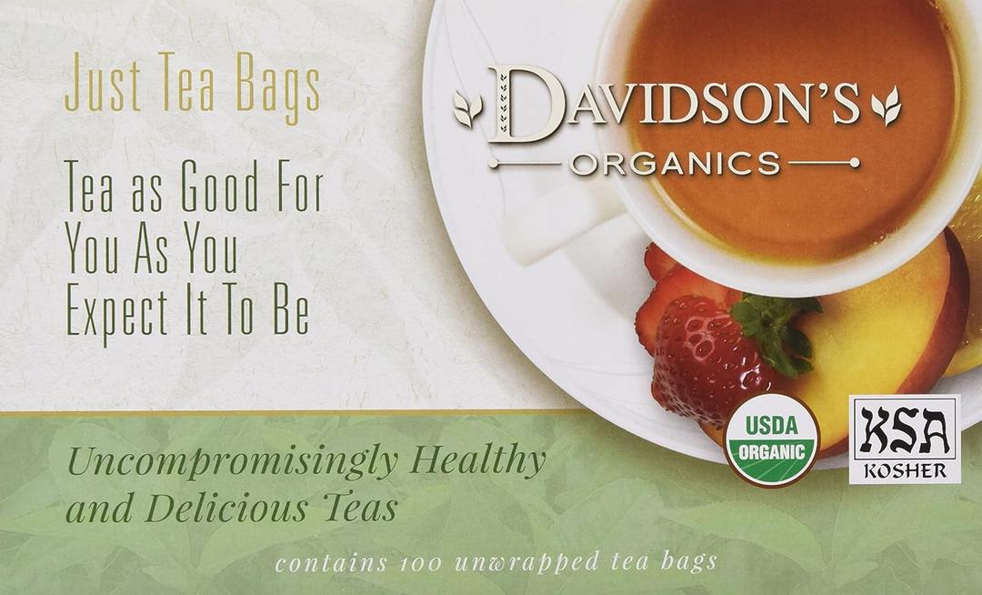 Davidson's Organics, Vanilla Essence, 100-count Unwrapped Tea Bags, BBD 10/29/26