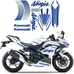 TZMAPU Compatible 400,Motorcycle Stickers, Full Body Decorative Decals Waterproof Stickers， 400 Accessories (Blue)