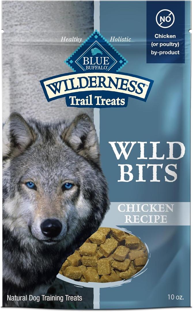 2 x Blue Buffalo Wilderness Wild Bits Chicken Soft & Chewy Dog Treats, 10 oz (EXP 12/02/26)