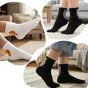 3 Pairs Cat Ball Socks, Cute Cat Socks with Balls 3D Novelty Cotton Animal Sock Funny Crew Sock for Women Girls