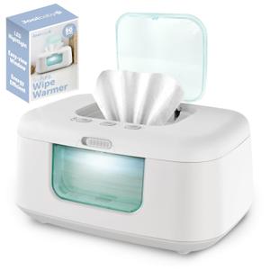 Jool Baby Tiny Bums Baby Wipe Warmer & Dispenser with LED Changing Light & On/Off Switch (Aqua)