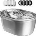 PETLIBRO Stainless Steel Cat Water Fountain, 101oz/3L Pet Water Fountain for Cats Inside, Food-Grade Dog Water Fountain, Automatic Water Dispenser with 4 Filters & 4 Sponges