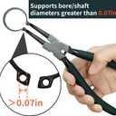 Snap Ring Pliers Set, 4pcs 7" Internal/External Circlip Pliers Kit with Straight/Bent Jaw, Heavy Duty Precision Spring Loaded Pliers for Ring Remover Retaining and Remove Hoses, Gaskets